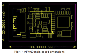 CAMA-AFM60 소형 지문 센서 모듈 메인 보드 크기